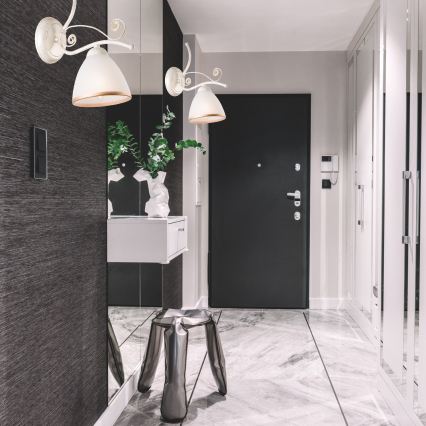 Brilagi - Lámpara de pared LED ANTICO 1xE27/60W/230V 3000K pátina blanca