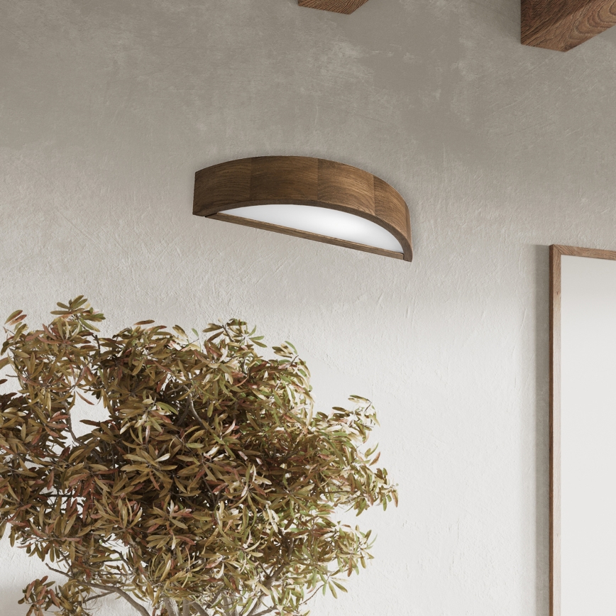 Brilagi - Lámpara de pared LED CARVALHO 1xE27/60W/230V roble nogal