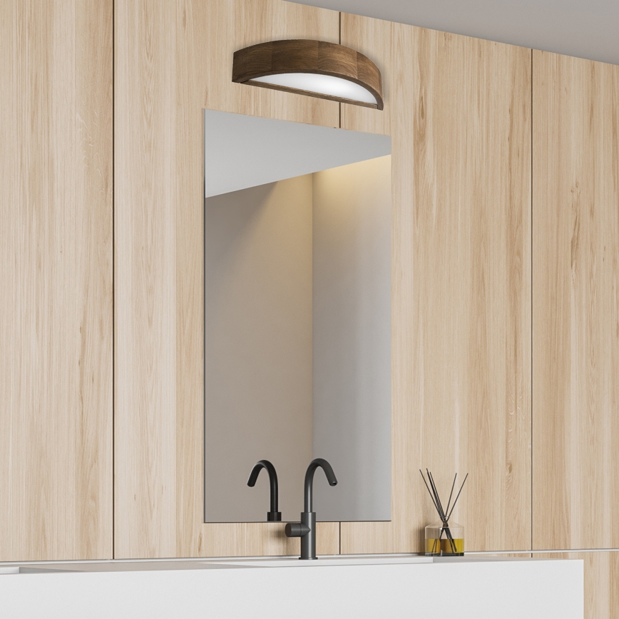 Brilagi - Lámpara de pared LED CARVALHO 1xE27/60W/230V roble nogal