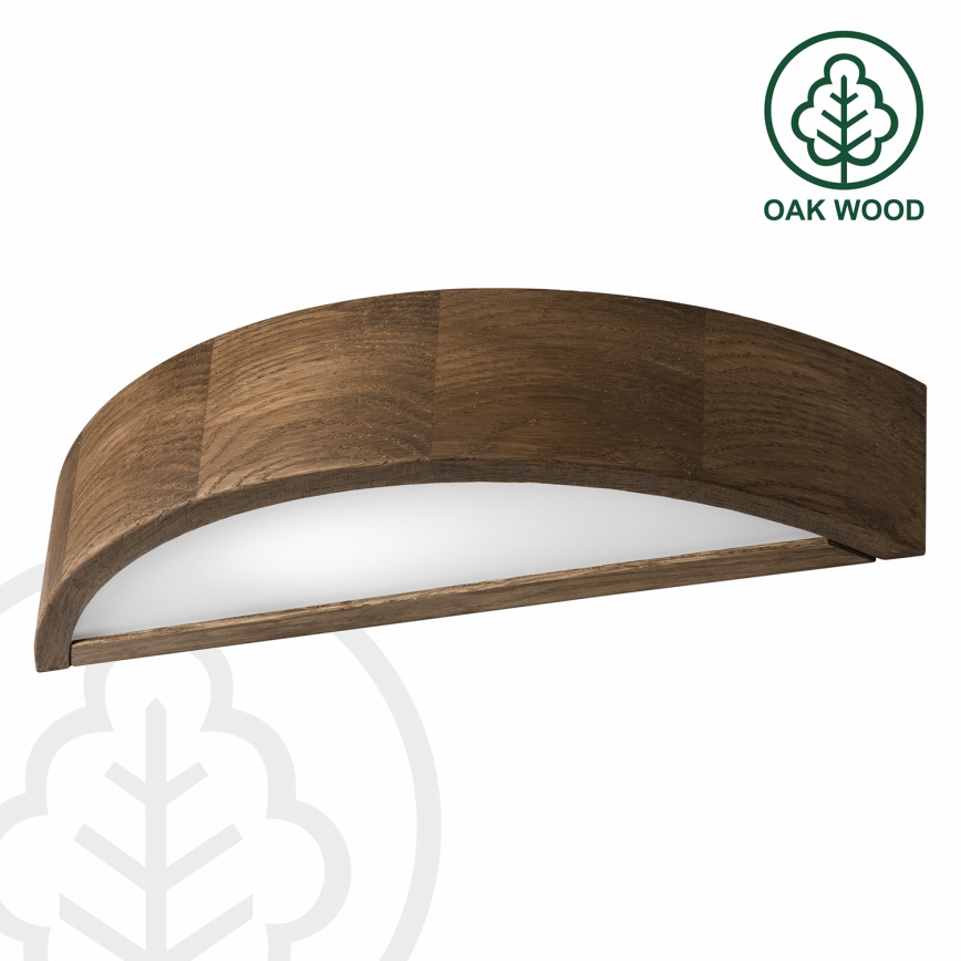 Brilagi - Lámpara de pared LED CARVALHO 1xE27/60W/230V roble nogal