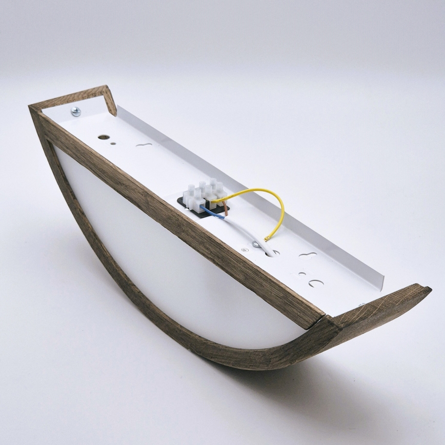 Brilagi - Lámpara de pared LED CARVALHO 1xE27/60W/230V roble nogal