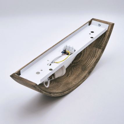 Brilagi - Lámpara de pared LED CARVALHO 1xE27/60W/230V roble nogal