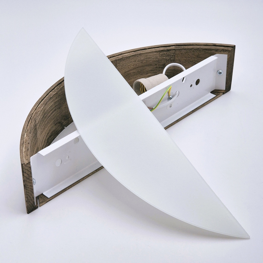 Brilagi - Lámpara de pared LED CARVALHO 1xE27/60W/230V roble nogal