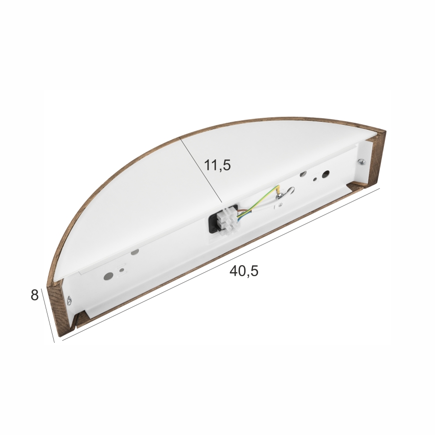 Brilagi - Lámpara de pared LED CARVALHO 1xE27/60W/230V roble nogal