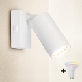 Brilagi - Lámpara de pared LED tipo spot RGBW regulable SELE 1xGU10/4,8W/230V 3000K blanca + mando a distancia