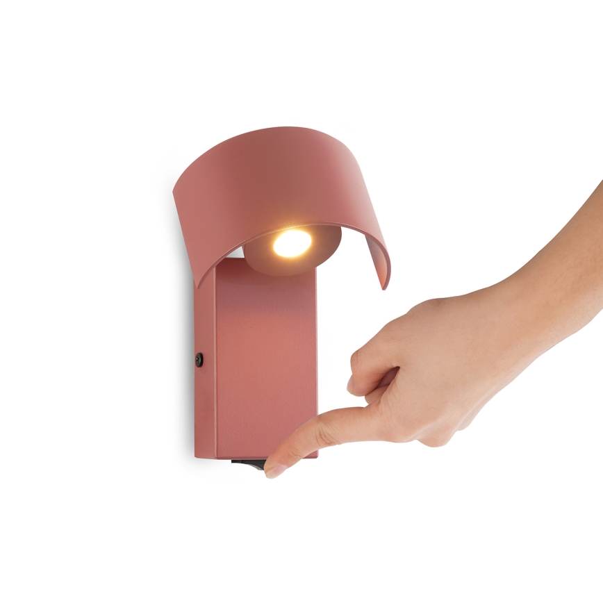 Brilagi - Lámpara de pared LED VASTO LED/3W/230V rosa