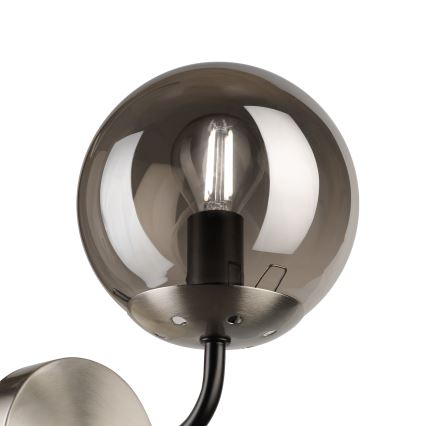 Brilagi - Lámpara de pared MALIVA 1xE14/15W/230V cromo mate/ahumado