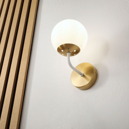 Brilagi - Lámpara de pared MALIVA 1xE14/15W/230V dorada/blanca