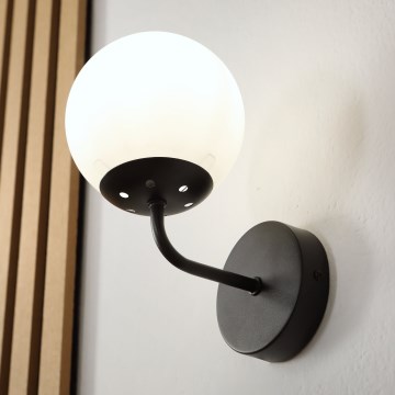 Brilagi - Lámpara de pared MALIVA 1xE14/15W/230V negra/blanca