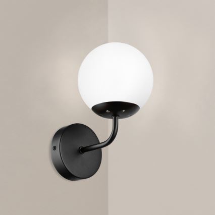 Brilagi - Lámpara de pared MALIVA 1xE14/15W/230V negra/blanca