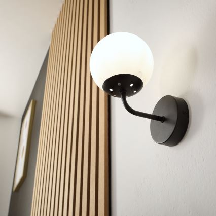 Brilagi - Lámpara de pared MALIVA 1xE14/15W/230V negra/blanca