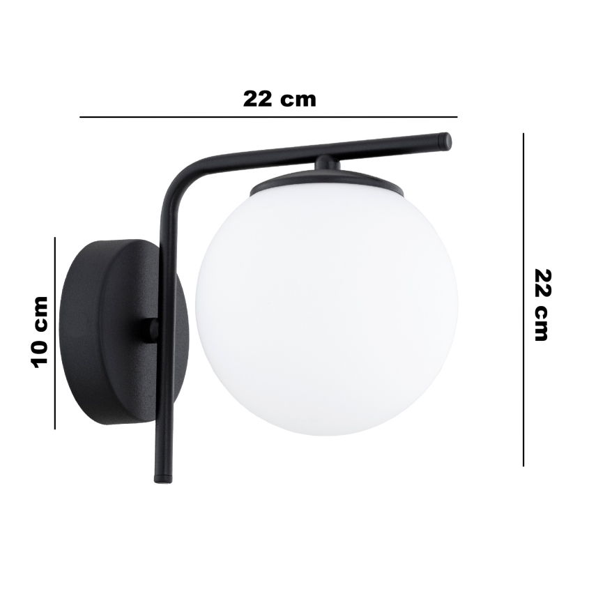 BRILAGI - Lámpara de pared MILO 1xE27/60W/230V negra