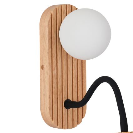 Brilagi - Lámpara de pared MODERN WOOD 1xG9/5W/230V + 1xGU10/8W madera