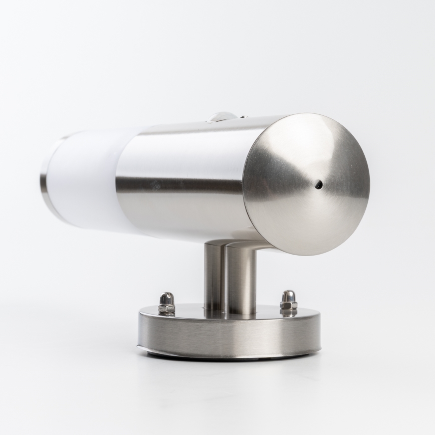 BRILAGI - Lámpara de pared exterior ELIA con sensor 1x E27/20W/230V IP44 cromo mate