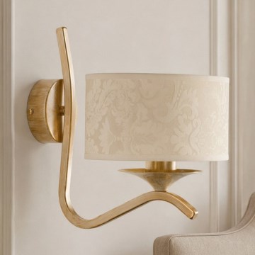 BRILAGI - Lámpara de pared SAPHIRE 1xE27/15W/230V crema/oro/pátina