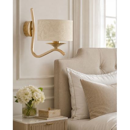 BRILAGI - Lámpara de pared SAPHIRE 1xE27/15W/230V crema/oro/pátina