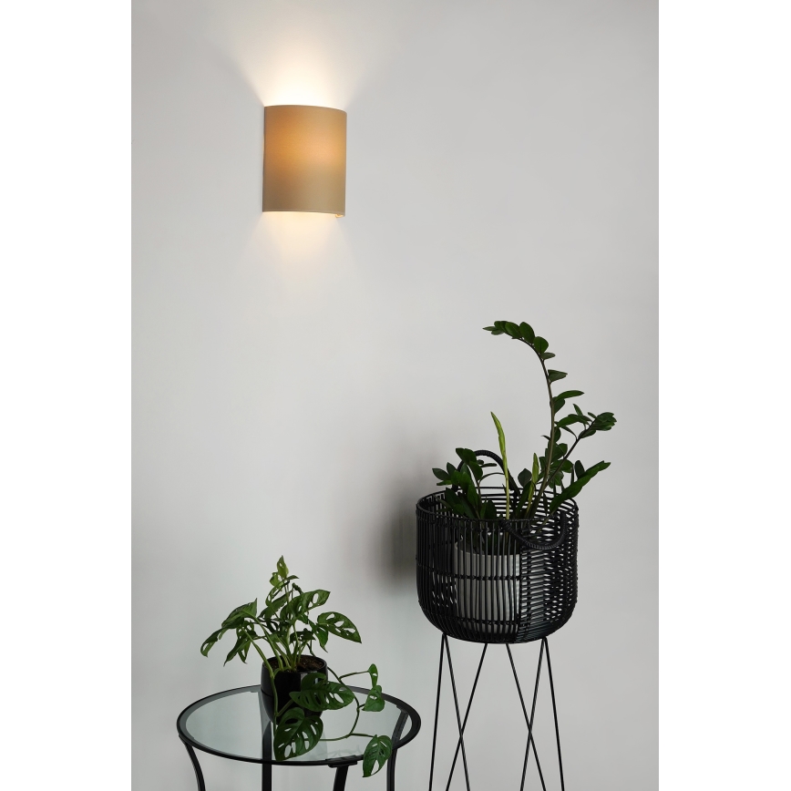 Brilagi - Lámpara de pared SEMI 1xE27/15W/230V diámetro 20 cm beige