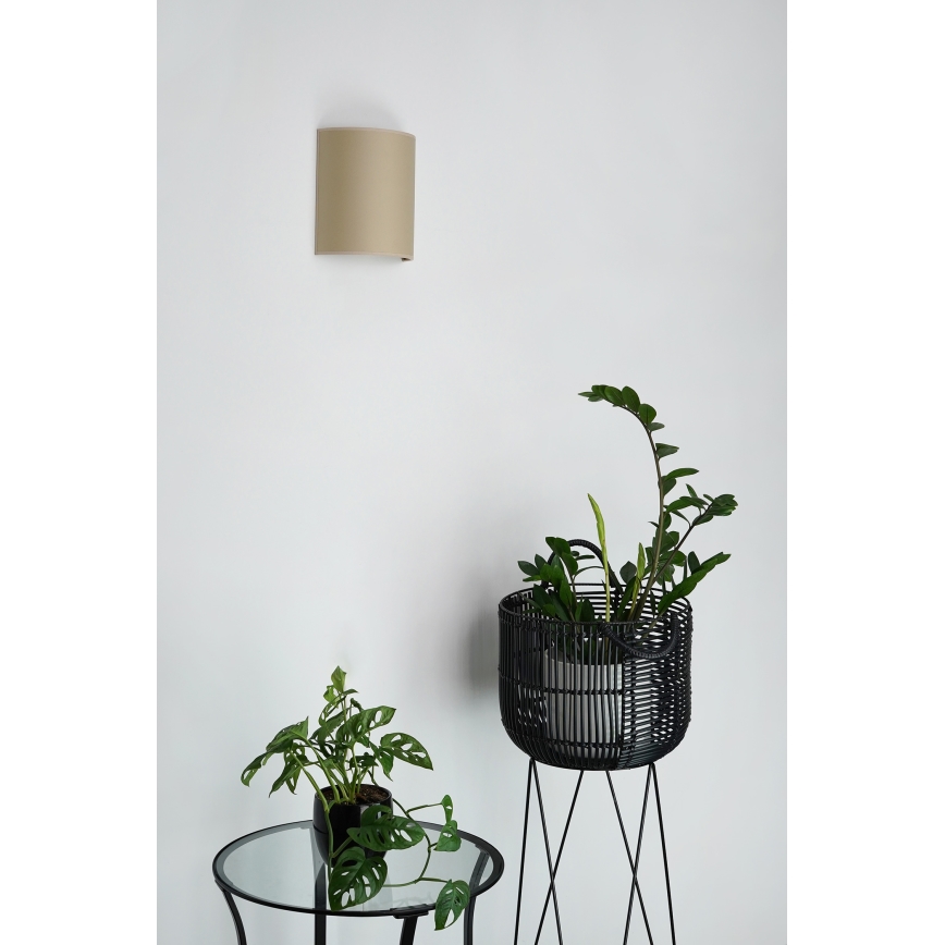 Brilagi - Lámpara de pared SEMI 1xE27/15W/230V diámetro 20 cm beige
