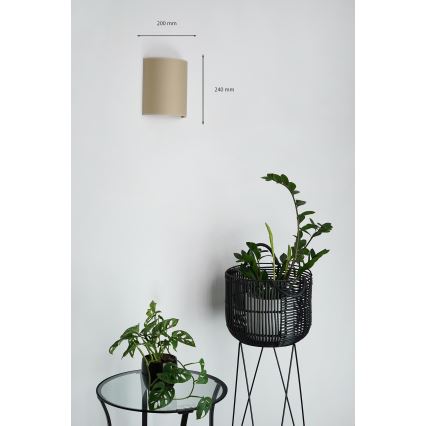 Brilagi - Lámpara de pared SEMI 1xE27/15W/230V diámetro 20 cm beige
