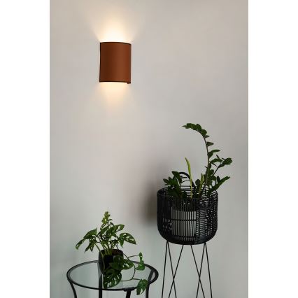Brilagi - Lámpara de pared SEMI 1xE27/15W/230V diámetro 20 cm marrón