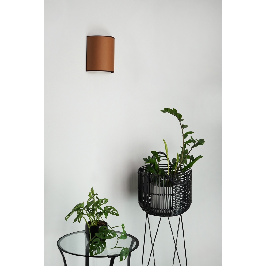 Brilagi - Lámpara de pared SEMI 1xE27/15W/230V diámetro 20 cm marrón