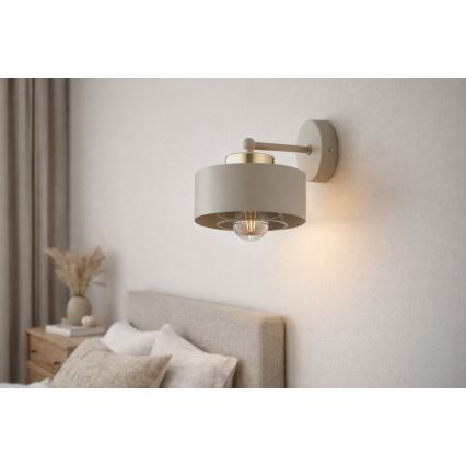 Brilagi - Lámpara de pared SPRING 1xE27/60W/230V beige/dorado