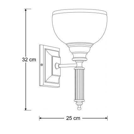 BRILAGI - Lámpara de pared TAURUS 1xE27/15W/230V bronce