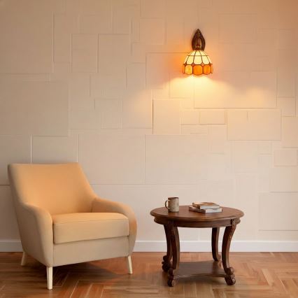 BRILAGI - Lámpara de pared Tiffany con vidriera SIENNA 1xE14/40W/230V