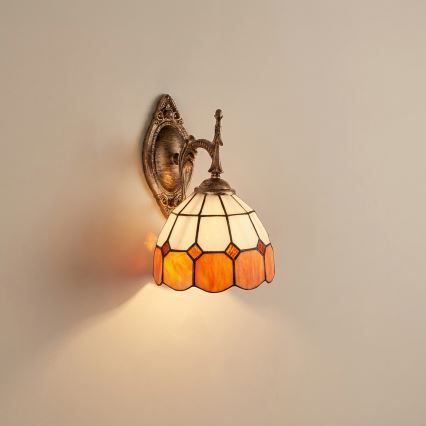 BRILAGI - Lámpara de pared Tiffany con vidriera SIENNA 1xE14/40W/230V