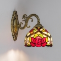 Brilagi - Lámpara de pared Tiffany con vitral GARLAN 1xE27/40W/230V