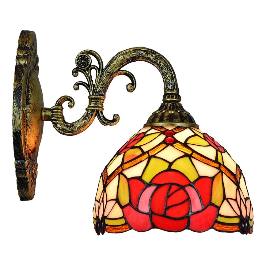 Brilagi - Lámpara de pared Tiffany con vitral GARLAN 1xE27/40W/230V