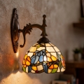 Brilagi - Lámpara de pared Tiffany con vitral JUNGLE 1xE14/40W/230V