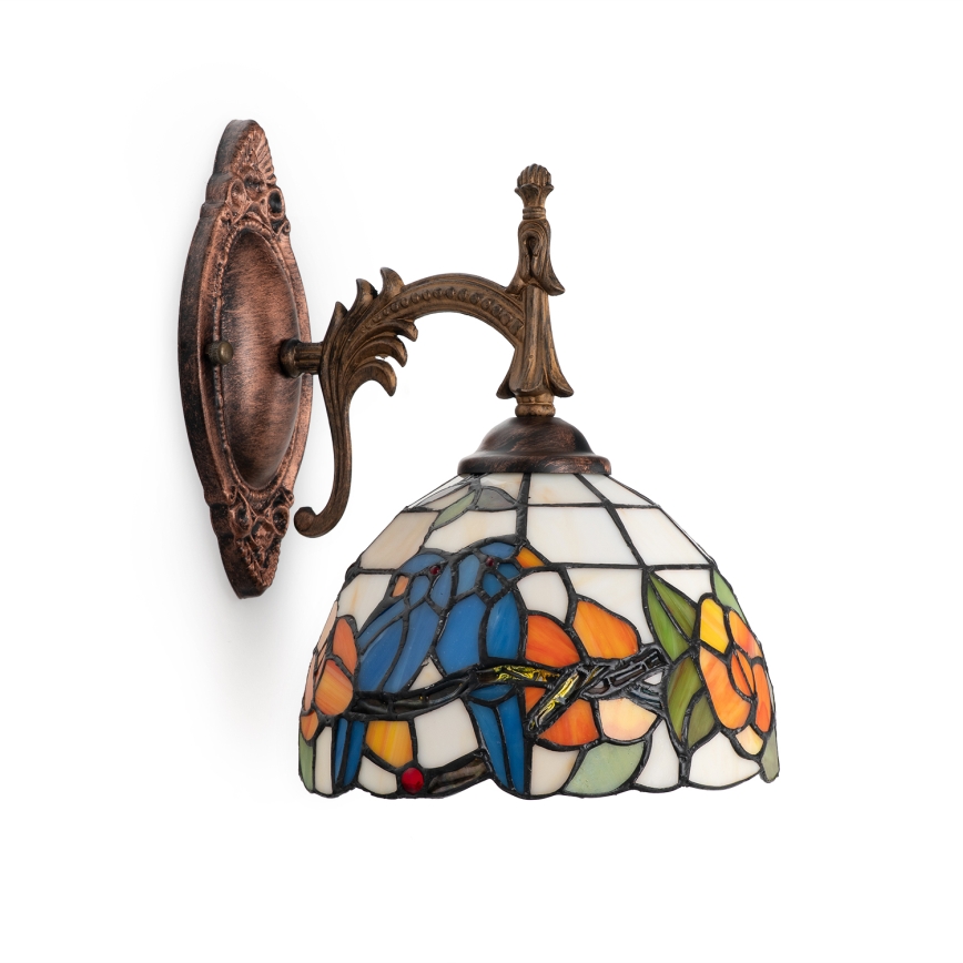 Brilagi - Lámpara de pared Tiffany con vitral JUNGLE 1xE14/40W/230V