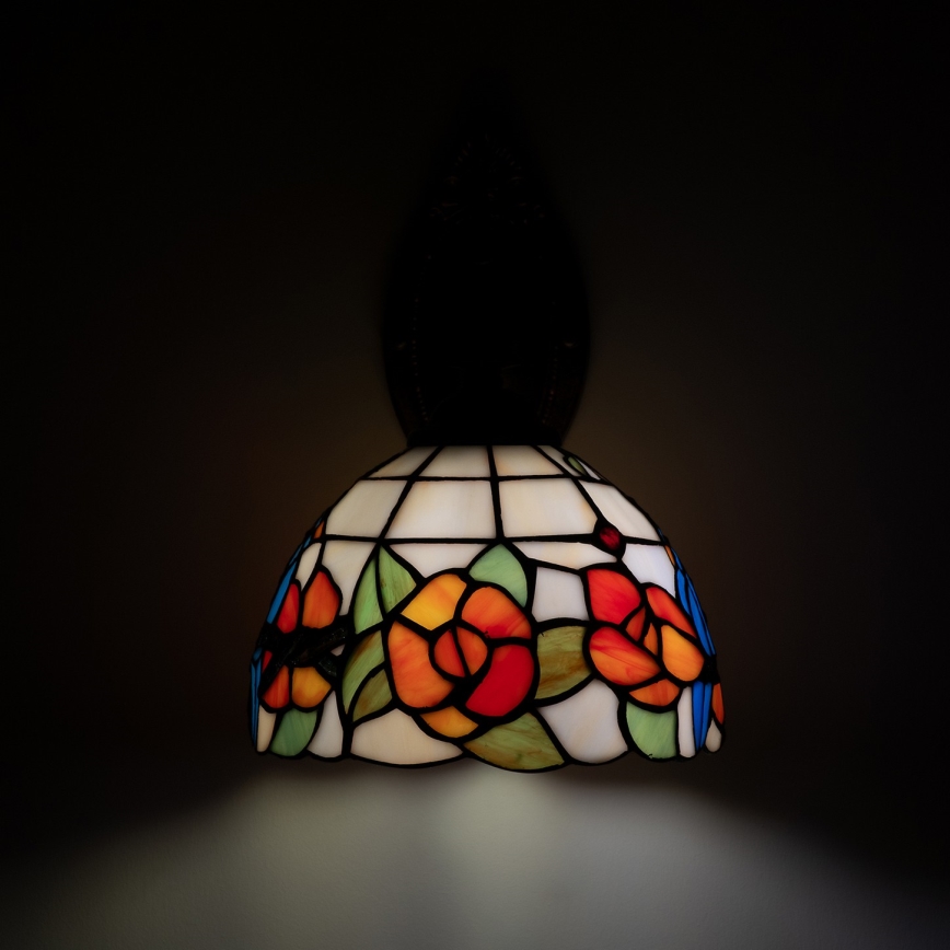 Brilagi - Lámpara de pared Tiffany con vitral JUNGLE 1xE14/40W/230V