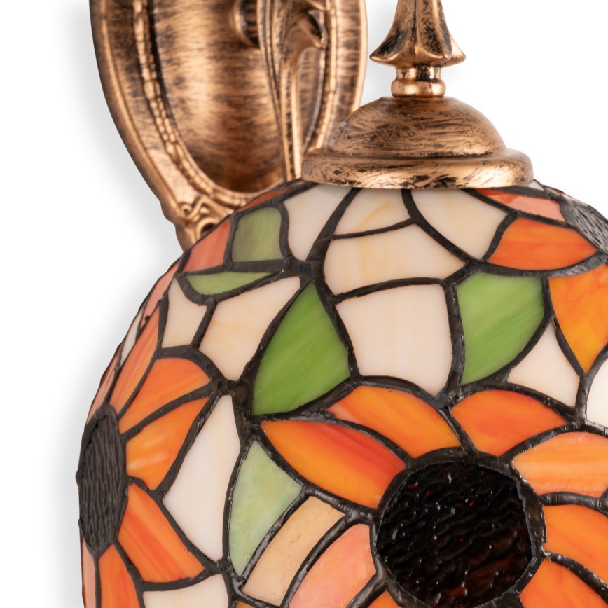 BRILAGI - Lámpara de pared Tiffany de vitral GIRASOL 1xE14/40W/230V
