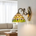 Brilagi - Lámpara de pared Tiffany de vitral MARGARET 1xE27/40W/230V