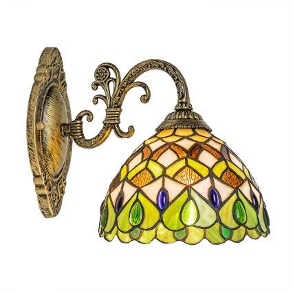 BRILAGI - Lámpara de pared Tiffany de vitral MARGARET 1xE27/40W/230V