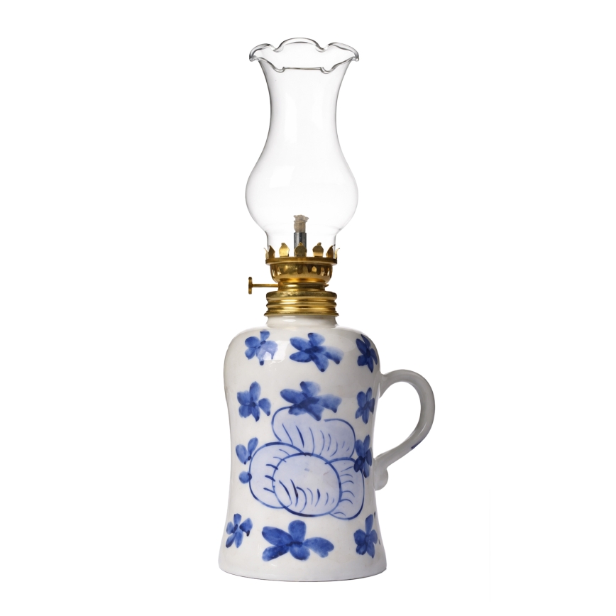 Brilagi - Lámpara de petróleo MERLIN blanca/azul