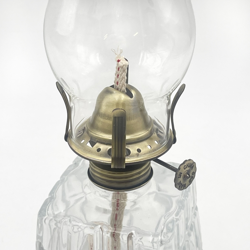 Brilagi - Lámpara de petróleo MERLIN transparente/dorada/pátina