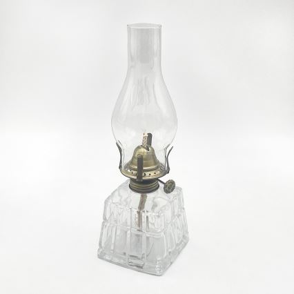 Brilagi - Lámpara de petróleo MERLIN transparente/dorada/pátina