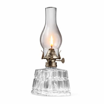 Brilagi - Lámpara de petróleo MERLIN transparente/dorada/pátina