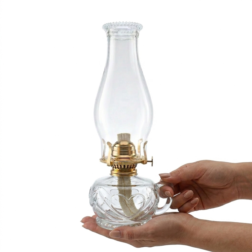 Brilagi - Lámpara de petróleo MERLIN transparente