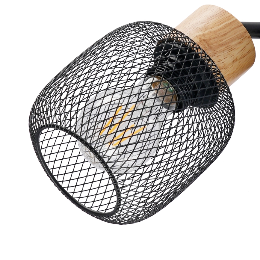 Brilagi - Lámpara de pie BASKLITE 3xE27/15W/230V madera/negro