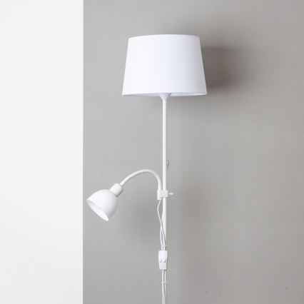 Brilagi - Lámpara de pie CERIA 1xE27/100W/230V + 1xE14/25W blanca
