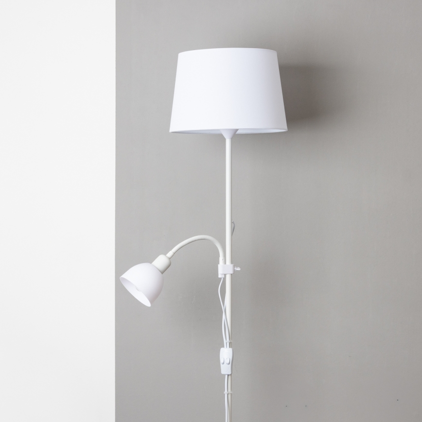 Brilagi - Lámpara de pie CERIA 1xE27/100W/230V + 1xE14/25W blanca