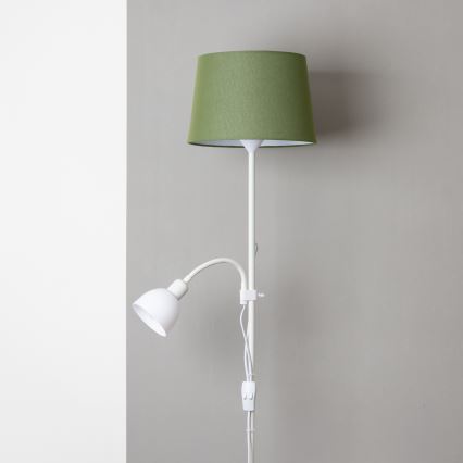 Brilagi - Lámpara de pie CERIA 1xE27/100W/230V + 1xE14/25W blanca/verde