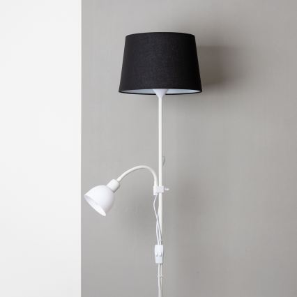 Brilagi - Lámpara de pie CERIA 1xE27/100W/230V + 1xE14/25W blanco/negro