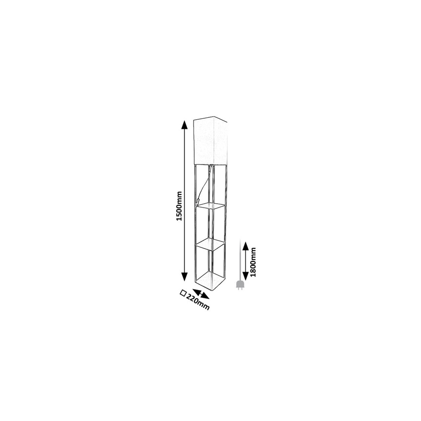Brilagi - Lámpara de pie con repisas GRADUS 1xE27/40W/230V 150 cm gris/beige