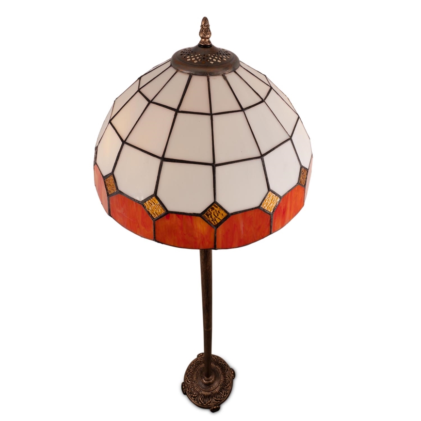 Brilagi - Lámpara de pie estilo Tiffany con vitral SIENNA 2xE27/60W/230V