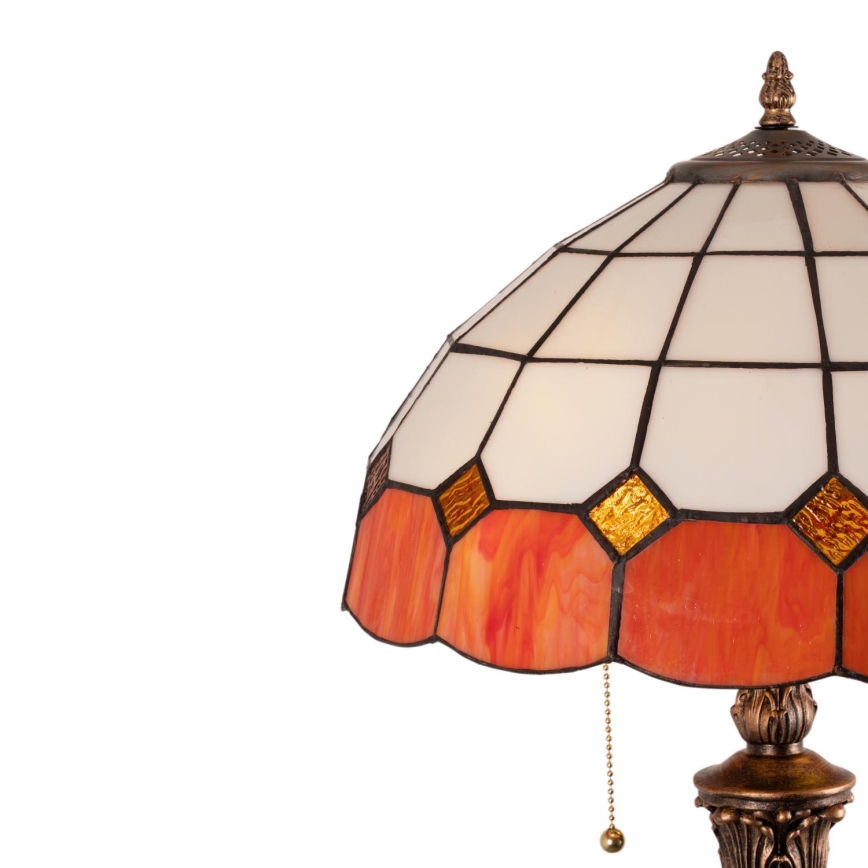 Brilagi - Lámpara de pie estilo Tiffany con vitral SIENNA 2xE27/60W/230V